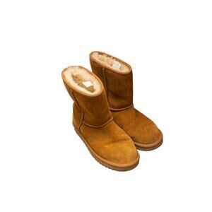 Koolaburra by UGG Classic Short Chestnut Suede Shearling Boots Women’s Size 5